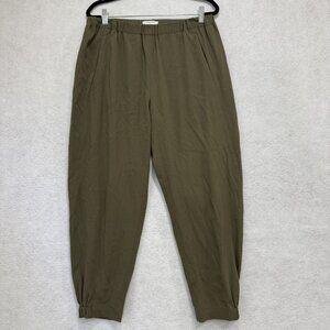 Babaton Olive Green Relaxed Tapered Trousers